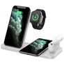 Mobigear JetCharge 4in1 Qi Laadstation voor 2 Telefoons / AirPods en Apple Watch - Wit