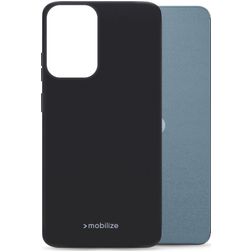 Mobilize Rubber Gelly Motorola Moto E15 Hoesje Flexibel TPU Backcover - Zwart