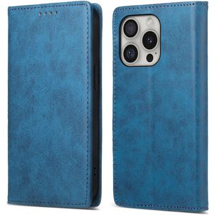 Mobigear Wallet iPhone 16 Pro Hoesje Bookcase Portemonnee - Blauw