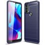 Mobigear Brushed Slim Motorola Moto E40 Hoesje Flexibel TPU Backcover - Blauw