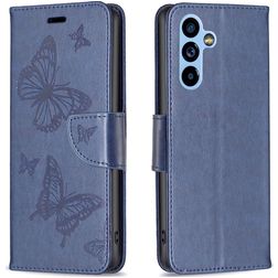 Mobigear Butterfly Samsung Galaxy A54 Hoesje Bookcase Portemonnee - Blauw
