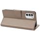 Mobigear Flowers Motorola Moto G82 Hoesje Bookcase Portemonnee - Grijs