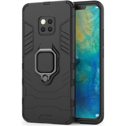 Mobigear Armor Ring Huawei Mate 20 Pro Hoesje Hardcase Backcover Shockproof met Ringhouder - Zwart