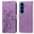 Mobigear Flowers Samsung Galaxy S26 Plus Hoesje Bookcase Portemonnee - Paars