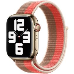 Mobigear Woven Nylon Apple Watch Bandje Klittenbandsluiting - 42/41/40/38 mm - Roze