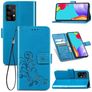 Mobigear Clover Samsung Galaxy A52 Hoesje Bookcase Portemonnee - Blauw
