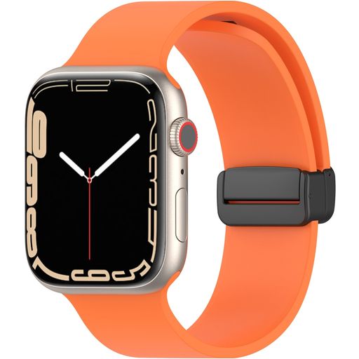 Mobigear Sport Mag Siliconen Apple Watch Bandje Magneetsluiting - 42/41/40/38 mm - Oranje