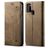 Mobigear Denim Slim Samsung Galaxy A21s Hoesje Bookcase Portemonnee - Bruin