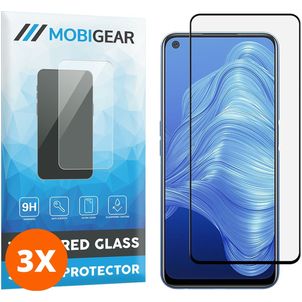 Mobigear Premium Realme 7 Glazen Screenprotector - Case Friendly - Zwart (3-Pack)