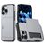 Mobigear Card iPhone 16 Pro Hoesje Hardcase Backcover Shockproof met Pasjeshouder - Grijs