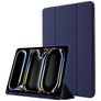 Mobigear Tri-Fold Gel iPad Pro 11 Inch (2024) Hoes TPU,Kunstleer Bookcase + Stylus Houder - Donkerblauw