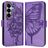 Mobigear Butterfly Samsung Galaxy A27 Hoesje Bookcase Portemonnee - Paars