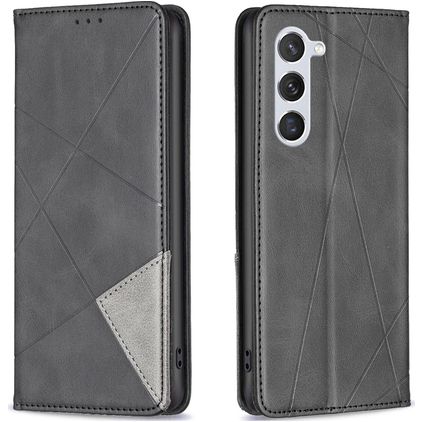 Mobigear Rhombus Slim Samsung Galaxy S23 Hoesje Bookcase - Zwart
