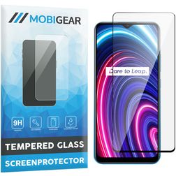 Mobigear Premium Realme C25Y Glazen Screenprotector - Case Friendly - Zwart