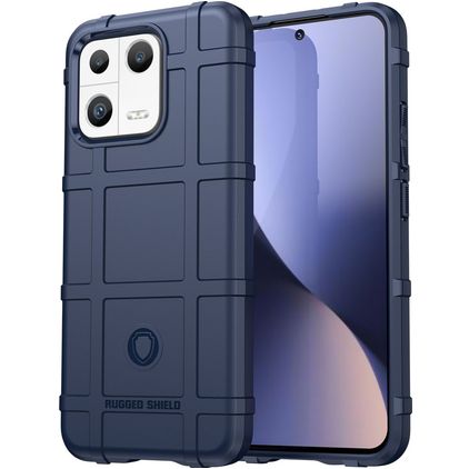 Mobigear Rugged Shield Xiaomi 13 Hoesje Flexibel TPU Backcover Shockproof - Blauw