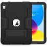 Mobigear ShieldStand iPad 11 (2025) Hoes Hard Kunststof,Siliconen Backcover + Standaard - Zwart