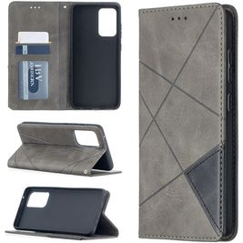 Mobigear Rhombus Magnetic Leather Wallet Case Gray Samsung Galaxy A52 5G