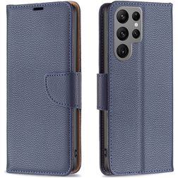 Mobigear Excellent Samsung Galaxy S23 Ultra Hoesje Bookcase Portemonnee - Blauw