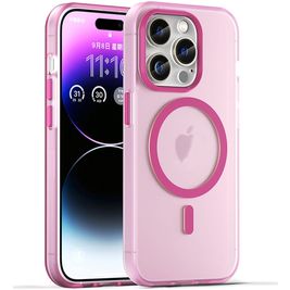 Mobigear Shockproof iPhone 16 Pro MagSafe Hoesje Flexibel TPU Backcover - Roze