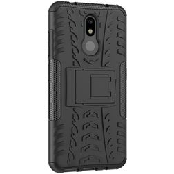 Mobigear Tire Nokia 4.2 Hoesje Hardcase Backcover Shockproof met Standaard - Zwart