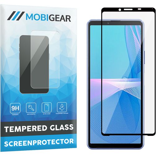 Mobigear Premium Sony Xperia 10 III Glazen Screenprotector - Case Friendly - Zwart