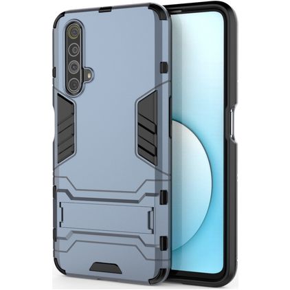 Mobigear Armor Stand Realme X50 Hoesje Hardcase Backcover Shockproof met Standaard - Blauw