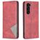 Mobigear Rhombus Slim Samsung Galaxy S25 Plus Hoesje Bookcase - Rood