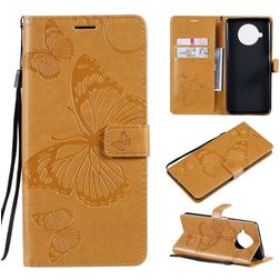Mobigear Butterfly Xiaomi Mi 10T Lite Hoesje Bookcase Portemonnee - Cognac