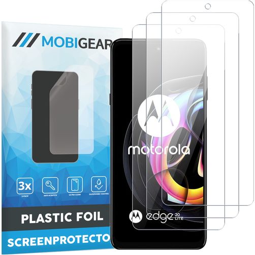 Mobigear Motorola Edge 20 Lite Screenprotector Folie - Case Friendly (3-Pack)