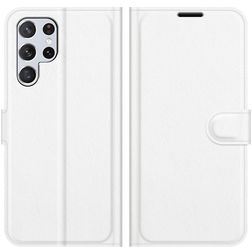 Mobigear Classic Samsung Galaxy S22 Ultra Hoesje Bookcase Portemonnee - Wit