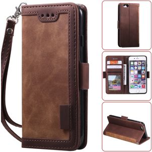 Mobigear Two Tone iPhone 8 Hoesje Bookcase Portemonnee - Bruin