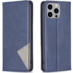 Mobigear Rhombus Slim iPhone 15 Pro Max Hoesje Bookcase - Blauw