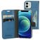 Mobiparts Classic Wallet iPhone 12 Mini Hoesje Bookcase Portemonnee - Steel Blue