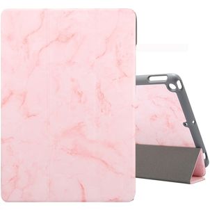Mobigear Tri-Fold Marble iPad 8 (2020) Hoes Bookcase + Stylus Houder - Roze