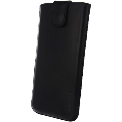 Valenta Pocket UNI Echt Leer Insteekhoesje - Sleeve - Pouch - H140 x B72 - Zwart
