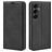 Mobigear Retro Slim Samsung Galaxy S25 FE Hoesje Bookcase Portemonnee - Zwart