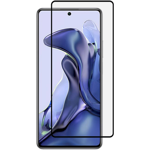 Mobigear Premium Xiaomi 11T Glazen Screenprotector - Case Friendly - Zwart