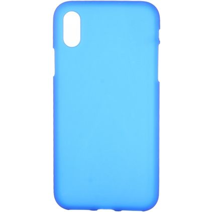Mobigear Colors iPhone XS Max Hoesje Flexibel TPU Backcover - Blauw