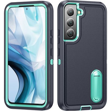 Mobigear Rugged Stand Samsung Galaxy S23 Hoesje Hardcase Backcover Shockproof met Standaard - Donkerblauw