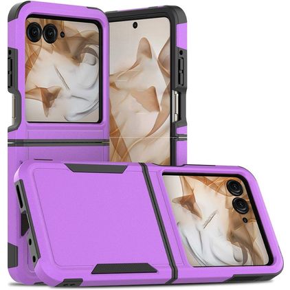 Mobigear Heavy Armor Motorola Razr 50 Hoesje Hardcase Backcover Shockproof - Paars