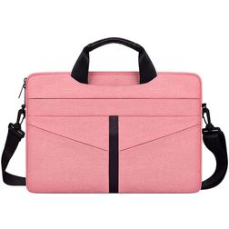 Mobigear Stripe Laptop Schoudertas 13 inch Laptoptas - Beauty Pink