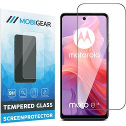 Mobigear Premium Motorola Moto E14 Glazen Screenprotector - Case Friendly - Zwart