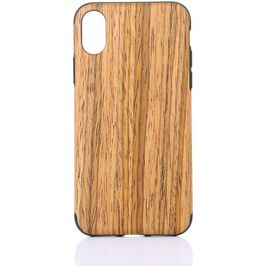 Mobigear Nature iPhone XS Hoesje Flexibel TPU Backcover - Teak Mobigear Nature iPhone XS Hoesje Flexibel TPU Backcover - Teak