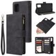 Mobigear Zipper Samsung Galaxy A71 Hoesje Bookcase Portemonnee - Zwart