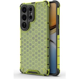 Mobigear Honeycomb Samsung Galaxy S26 Ultra Hoesje Hardcase Backcover Shockproof - Groen