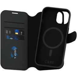 CARE by PanzerGlass Tango Two-in-One iPhone 15 MagSafe Hoesje Uitneembare 2in1 Bookcase Portemonnee - Zwart