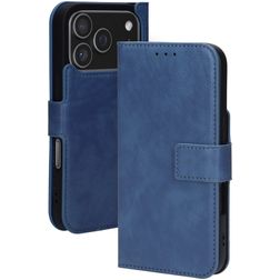 Mobiparts Classic Wallet iPhone 17 Pro MagSafe Hoesje Bookcase - Steel Blue