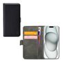 Mobilize Classic Gelly Wallet iPhone 15 Plus Hoesje Bookcase Portemonnee - Zwart
