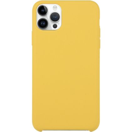 Mobigear Rubber Touch iPhone 15 Pro Siliconen Hoesje Backcover - Geel