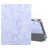 Mobigear Tri-Fold Marble iPad 9 (2021) Hoes Bookcase + Stylus Houder - Paars